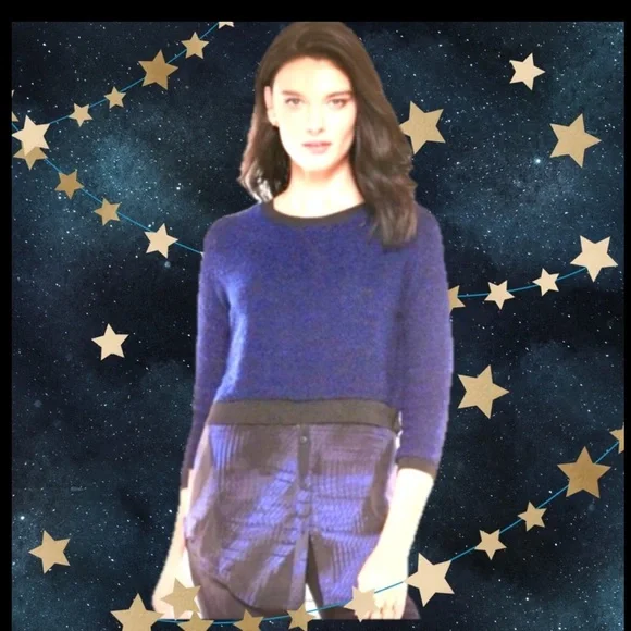 Elie Tahari Mock Layer Sweater XS - Picture 4 of 12